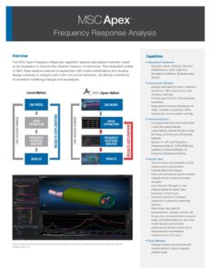 thumbnail of MSC Apex Frequency Response Analysis Solution Brief